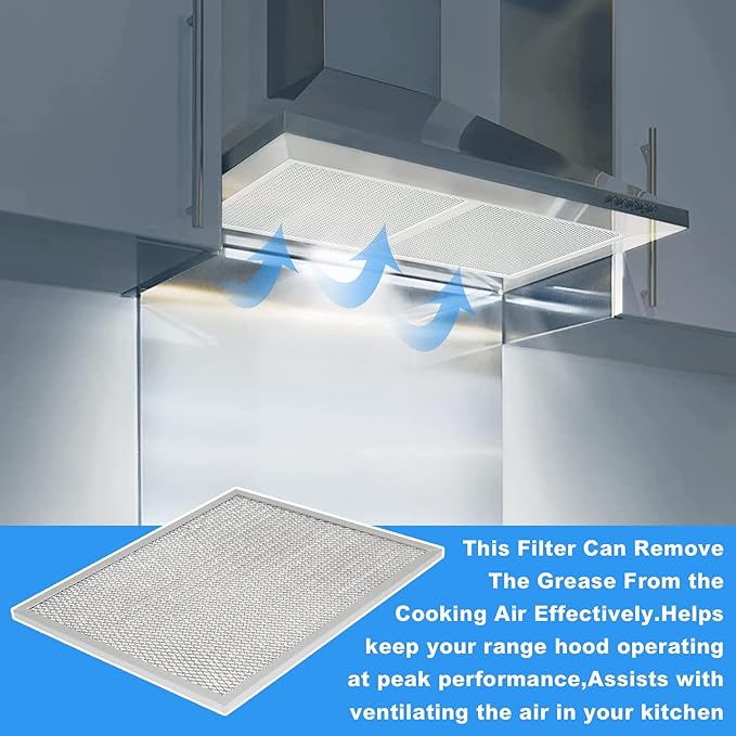 Range Hood Filter Replacement for Broan Model BPS1FA30, 99010299-11-3/4" X 14-1/4" X 3/8" for NuTone Allure WS1 QS2 and Broan QS1 30" Range Hoods (2-Pack)