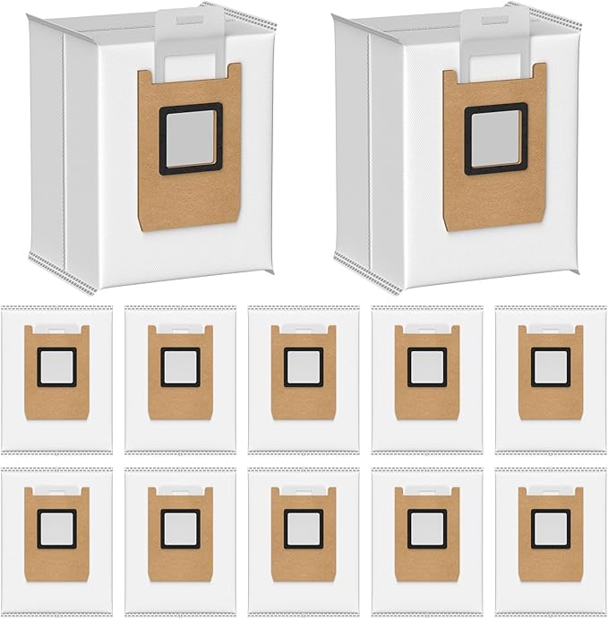 12 Pack E25 / E28 Dust Bags Compatible with Eufy Robot Vacuum Omni E25, Omni E28, Omni E20 and for Eufy Robot Vacuum C28, 3L Large Capacity, 4-Layer