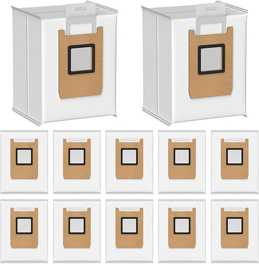 12 Pack E25 / E28 Dust Bags Compatible with Eufy Robot Vacuum Omni E25, Omni E28, Omni E20 and for Eufy Robot Vacuum C28, 3L Large Capacity, 4-Layer