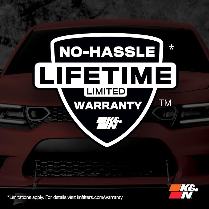 K&N High-Flow Original Lifetime Engine Air Filter: Increase Power: Premium, Washable: Compatible with 2023-2026 RAM/JEEP: (See Product Descriptions for Select Models), 33-5125