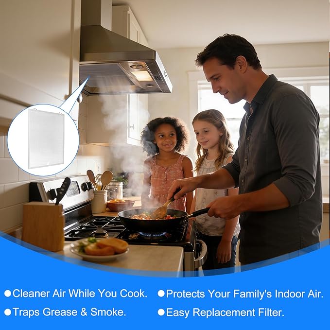 S99010430-002 Range Hood Filter Replacement, Fits Broan Nutone, 13-7/8" x 15-3/4" x 3/8", Upgrade 5-layer Aluminum Grease Filter,Easy Install&Washable & Reusable by ENKTIK (2-Pack)