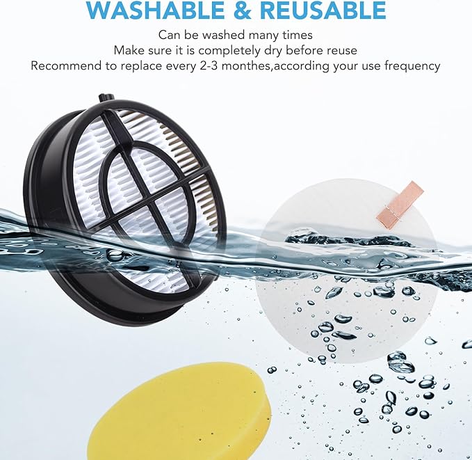 16871 1650 Filter Replacement Compatible with Bissell Pet Hair Eraser Upright Vacuum - Replacements Model 27909 1650 1650A 2281 2475 2790 2817 Part 1608861 1608860-1 + 1 + 1 Pack