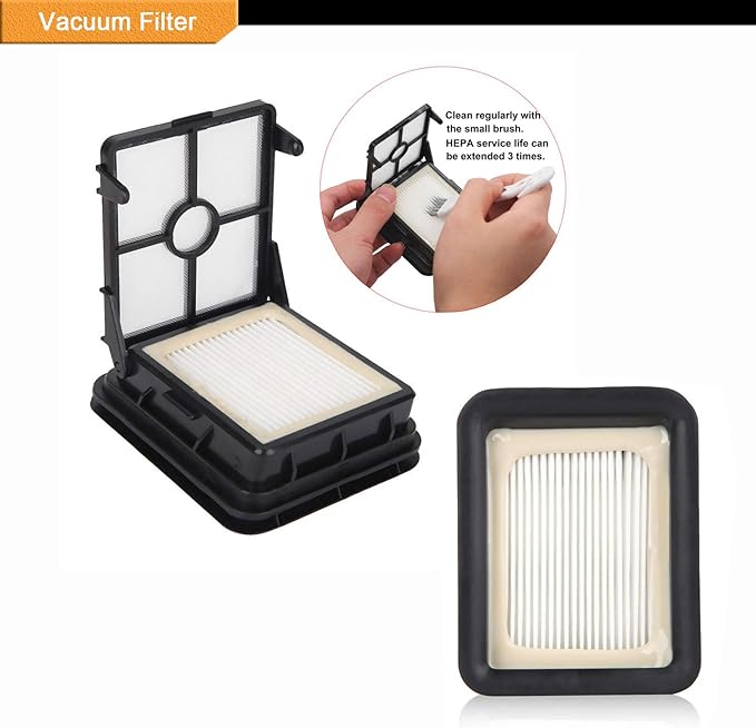 Smilyan Replacement Parts for Bissell CrossWave Pet Pro 2306A & CrossWave 1785 Series, 2 Pack 2460 Multi-Surface Pet Pro Brush Rolls + 2 Pack 1866 Vacuum Filters，Compare to Part 1613568, 1608684