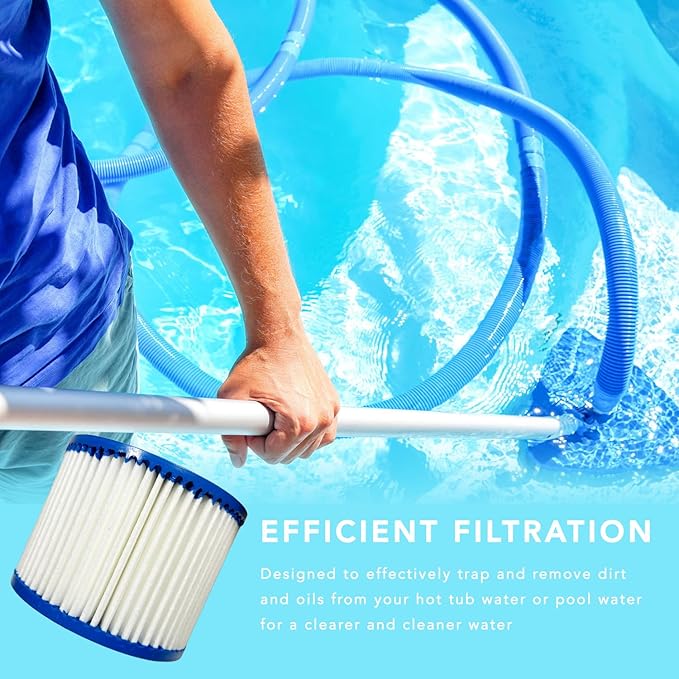 MaximalPower Type VI Filter Compatible for BestWay SaluSpa Lay-Z-Spa Sunset Filters VI Volca Spares Size VI POOLPURE PLF-INTV1 Coleman SaluSpa 90352E, 58323E, 58323 (Spa Filter, 4, Count)