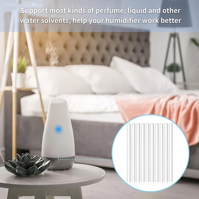 Pack of 40 Humidifier Cotton Filter Sticks Replacement Refills Wicks for USB Diffusers Office Humidifiers Accessories Quiet Humidifiers