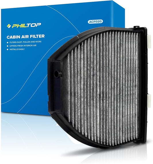 PHILTOP HEPA Cabin Air Filter w/Activated Carbon, Compatible with CF10934 Mercedes-Benz E350, C300, C250, GLK350, C350, CLS550, E400, SL550, E550, GLK250, CLS400, E250, SL400, AMG GT S, SL450