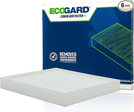 ECOGARD XC10490 Cabin Air Filter Fits 2020-2025 Kia Soul, 2021-2025 Seltos, 2020-2025 Hyundai Venue, 2024 Kia Sonet, 2017-2022 Sportage, 2016-2021 Hyundai Tucson, 2018-2023 Kona (Pack of 6)