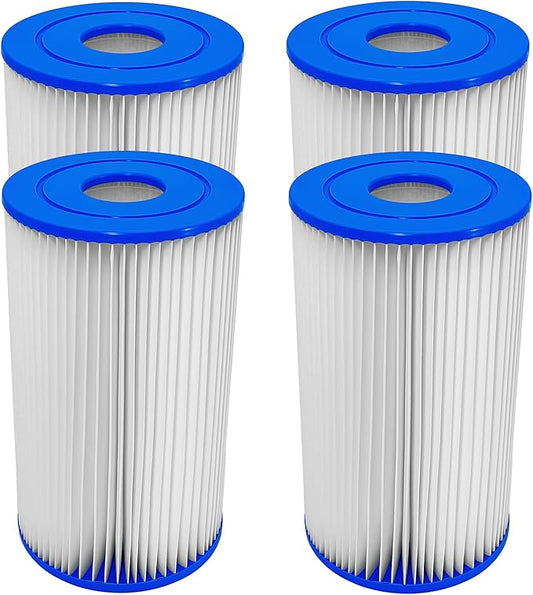 Type A or C Pool Filter Cartridges for in-tex 59900E / 29000E Type A or Type C Best-Way Type 3 (Type III) Replacement Pool Filter Pumps (4 Pack)