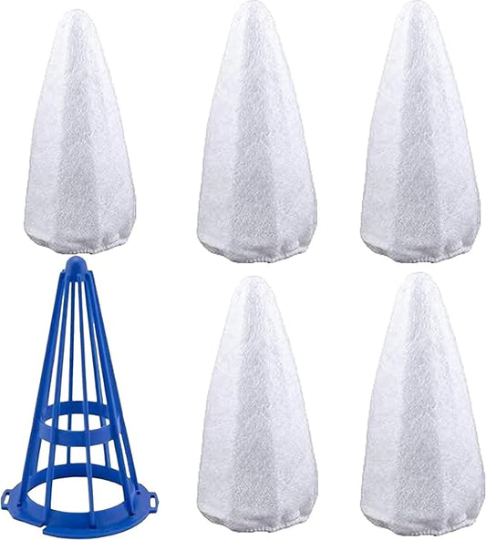 fits Vacuum Filter Cotton & Cone Filter Frame for Pool Blaster Water Tech Centennial Filter (1 Cone Filter Frame+5 Filter Bag)