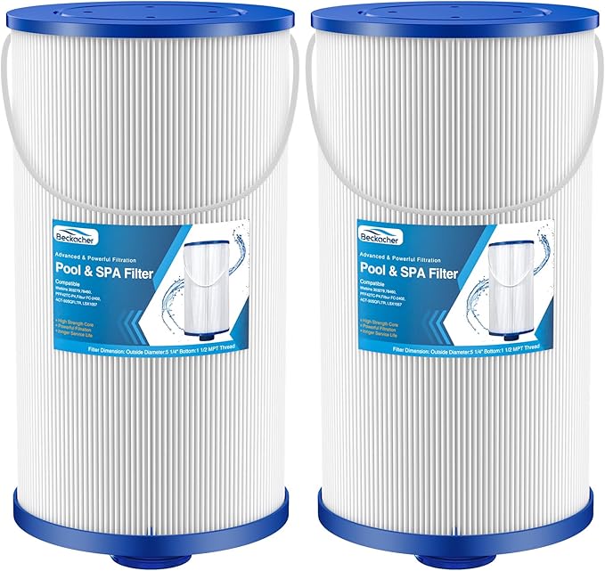 FC-2402 Hot Tub Spa Filter, Compatible with Watkins 303279, PFF42TC-P4, 78460, FC-2402, Lifesmart, Freeflow, AquaTerra, Hydromaster, Grandmaster, Simplicity, Bermuda Hot Tub Filters, 2 Pack