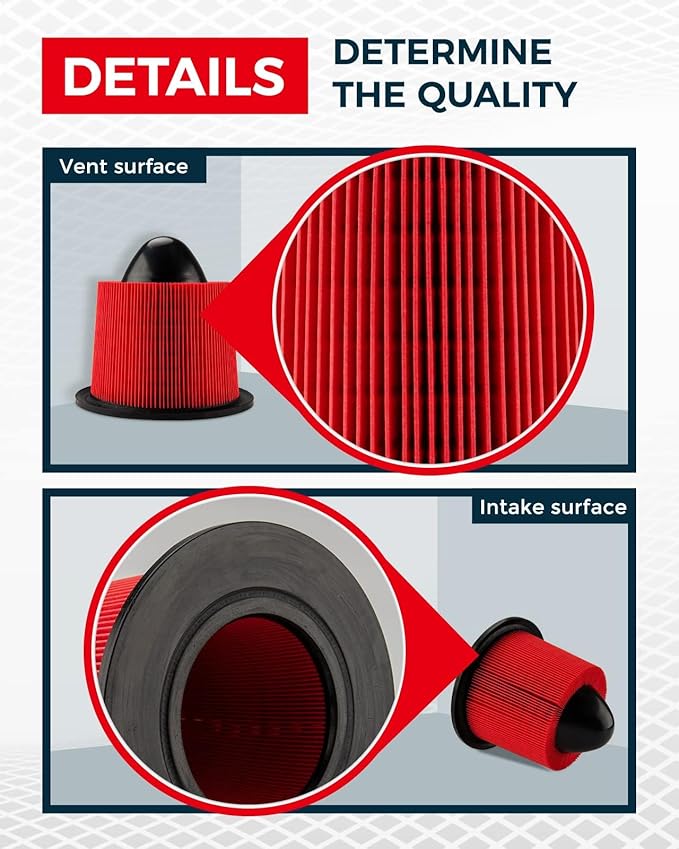 KAX Premium Engine Air Filter, CA8039 Replacement for F-150, F-250, F-350 Super Duty, Excursion, Expedition, Navigator, Mustang, 200% Longer Life