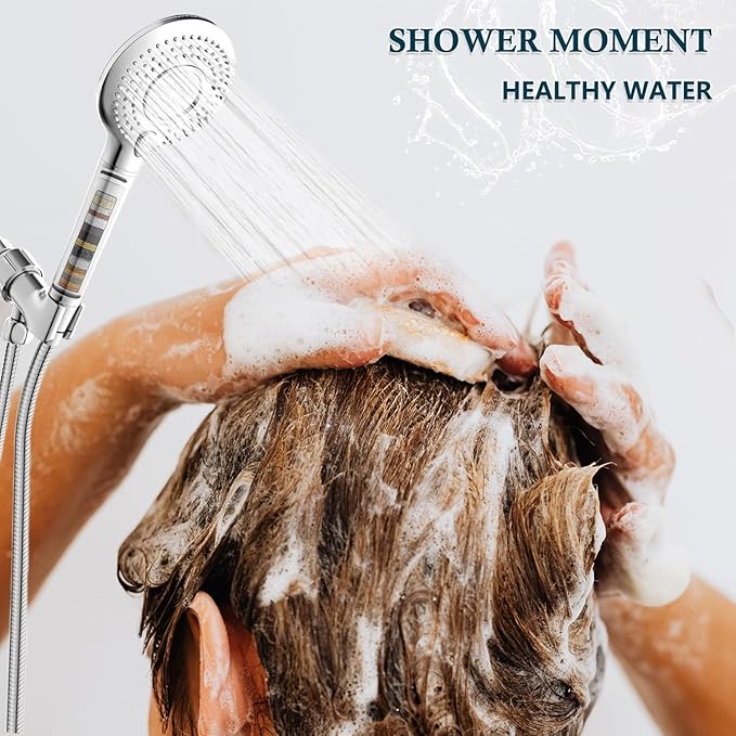 Replacement Shower Filter for Handheld Shower Head,Compatible with FEELSO Shower Head Handheld,15 Stage for Hard Water Remove Chlorine and Harmful Substances.（2 Pack）