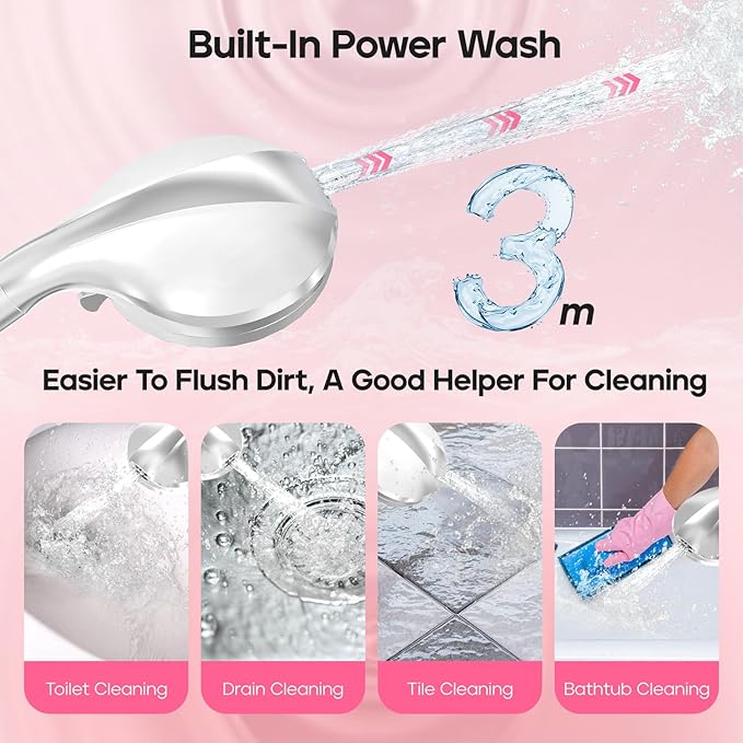 Filtered Shower Head with Handheld, High Pressure 9 Settings Shower Filter Head for Hard Water, Built-in Power Spray,Hard Water Filter Showerhead-Remove Chlorine-Dry Skin,Hair(Premium Chome)