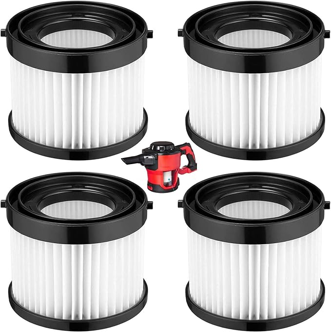(4-pack) 49-90-0160 HEPA Filter Compatible With Mmiwauukiiii 0882-20 compact vacuum Cleaner，fit for Replacement parts model 49-90-1951