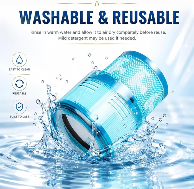 Dyson Gen5 Detect Filter, 2-Pack Premium True HEPA Replacement Filters for Dyson Gen5detect, Gen5 Detect vacuum, Gen5detect Absolute, Gen5outsize Absolute, Gen5 Detect, Gen5outsize, Part no. 972352-01