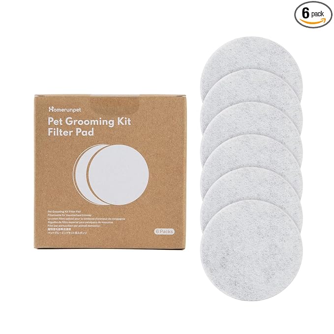 Homerunpet Filter Pad for Pet Grooming Kit, Filter Replacement for Fresh Air, 6 Packs