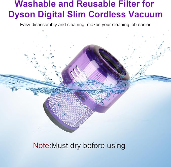 V9 SV18 Filter Replacement for Dyson Digital Slim V9 SV18 Cordless Vacuum, Part No. 970612-01 for Dyson Digital Slim