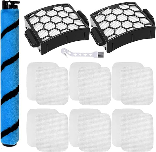 Alrens UV850 Filter and Replacement Parts for Shark UV850 Performance Lift-Away ADV DuoClean PowerFins Upright Vacuum, Includes 1 Brush Roller, 2 Filters, 6 Foam & Felt Filters