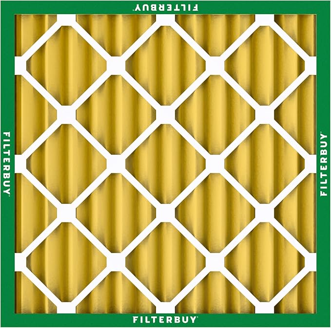 Filterbuy 14x14x2 Air Filter MERV 11 Superior Pet & Allergy Defense (6-Pack), Electrostatic Pleated HVAC AC Furnace Filters Replacement, Made in USA (Actual Size: 13.50 x 13.50 x 1.75)