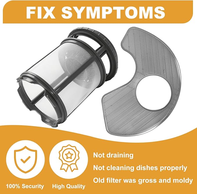 Dishwasher Pump Filter Cup W10872845 & WPW10463906 Screen Filter Kit For Whirlpool Kenmore KitchenAid Dishwashers Replaces AP6030094 2312301 PS11759673 W10393351 AP6021820 PS11755148