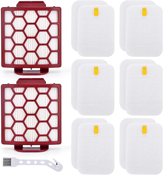 Anewise ZU55 Filter Replacement for Shark Navigator Pet Pro Plus ZU102 NV181 NV150 NV151 ZU51 ZU81 Rotator NV255 Zero-M ZU60 ZU62 Upright Vacuum, Part # 1238FT60 & 1239FT60, 2 + 6 Foam &Felt Filters