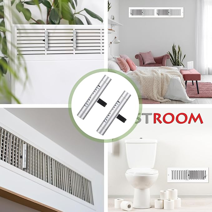 Weysat 6 Pcs Whole House Air Freshener Passive Essential Diffuser Vent Clips Easier Placement Adjustable HVAC Furnace Filter Scent Fragrance System for HVAC Vents Extender for Entire Home (Eucalyptus)