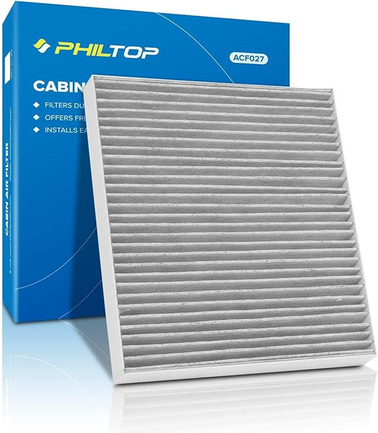 PHILTOP HEPA Cabin Air Filter w/Activated Carbon, Compatible with CF11966 Select Chevrolet & GMC & Cadillac & Buick Models, Silverado 1500, Equinox, Malibu, Colorado, Traverse, Cruze, Sierra, Envision