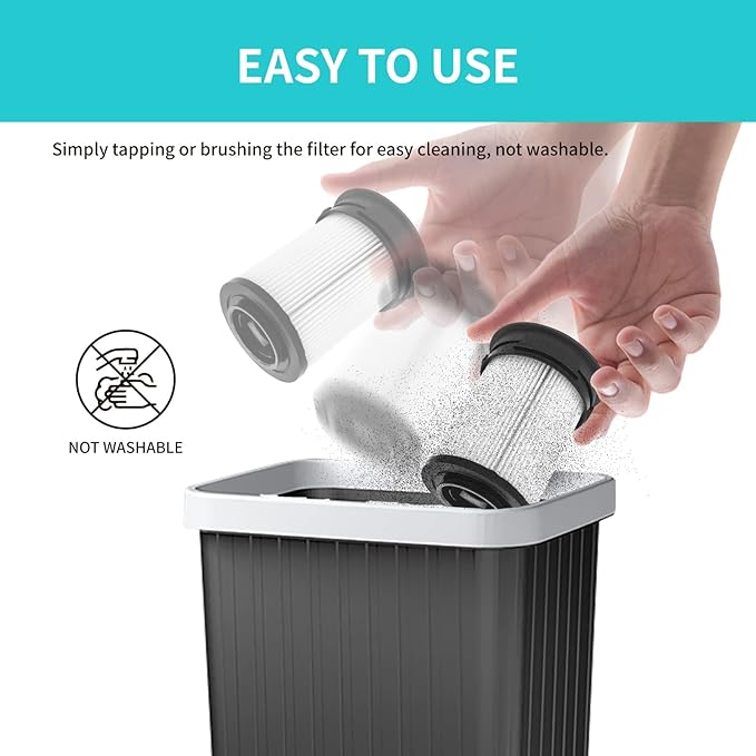 Leemone Fine Dust Filter 2-Pack Compatible with Miele TriFlex HX1, Pro, Cat & Dog Cordless Stick Vacuum Cleaners, HX-FSF Replacement 11289902