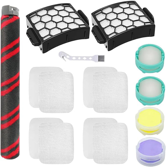 Alrens UV900 Filter and Replacement Parts for Shark UV900 Pet Performance Plus Lift-Away Upright Vacuum – 1 Brush Roller, 2 Filters, 4 Foam & Felt Filters & 4 Odor Neutralizer Cartridges