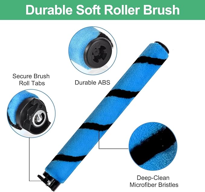 Alrens UV850 Filter and Replacement Parts for Shark UV850 Performance Lift-Away ADV DuoClean PowerFins Upright Vacuum, Includes 1 Brush Roller, 2 Filters, 6 Foam & Felt Filters