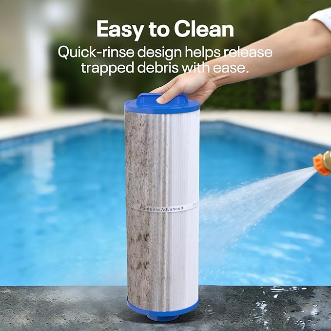 POOLPURE 4CH-949 Spa Filter Replaces Pleatco PWW50L, 200702, fil50-5d13h15fct-3, Filbur FC-0172, SD-01143, 817-4050, FD2007, Waterway Teleweir 50, Rising Dragon 50 1pack