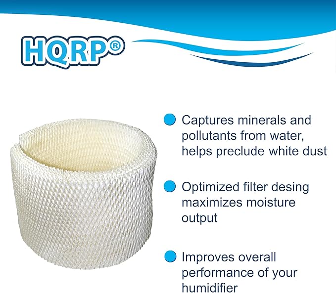 HQRP 2-Pack Wick Filter Compatible with Aircare Maf2, Ef2, MA0800, MA0600; Kenmore Sears 15508, 03215508000p, 15408, 154080, 17006, 29706 Humidifier