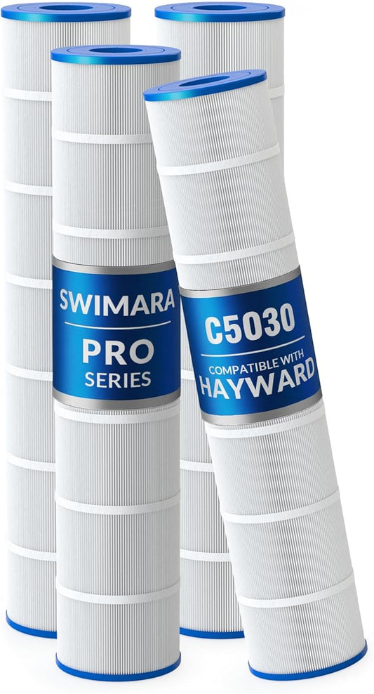 Pro Series Pool Filter Cartridge, 3oz Trilobal Fabric, Replacement for Hayward CX1280XRE PA131 Unicel C-7494 Filbur FC-1227, Compatible with SwimClear C5030 C5000, 524 Sq. Ft. 4-PK