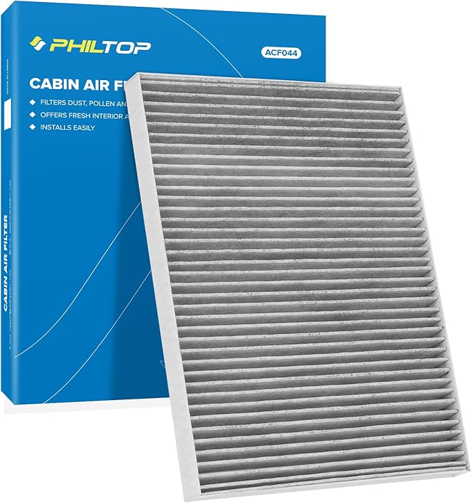 PHILTOP HEPA Cabin Air Filter w/Activated Carbon, Compatible with CF9597A Dodge Grand Caravan 2001-2007, Caravan 2001-2007, Chrysler Town & Country 2001-2007, Pacifica 2004-2008, Voyager 2000-2003