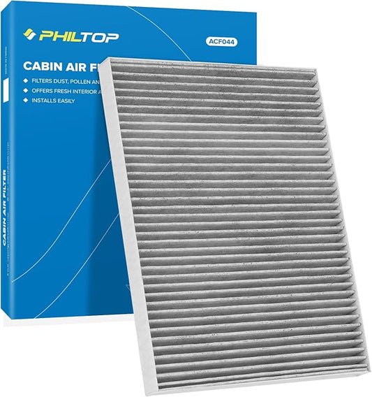 PHILTOP HEPA Cabin Air Filter w/Activated Carbon, Compatible with CF9597A Dodge Grand Caravan 2001-2007, Caravan 2001-2007, Chrysler Town & Country 2001-2007, Pacifica 2004-2008, Voyager 2000-2003