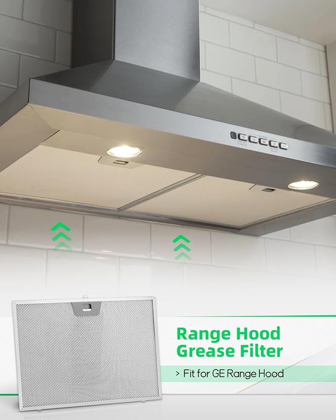 WB02X24873 Grease Filter Fit for GE Range Hood, 14-1/2 x 10 Inch