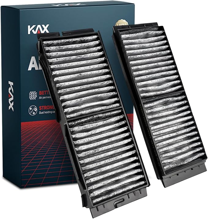 KAX HEPA Cabin Air Filter with Activated Carbon, CF11672 Replacement for Mazda 3 2010 2011 2012 2013, Passenger Compartment Air Filter, Filter Up Dust Pollen, 1Set