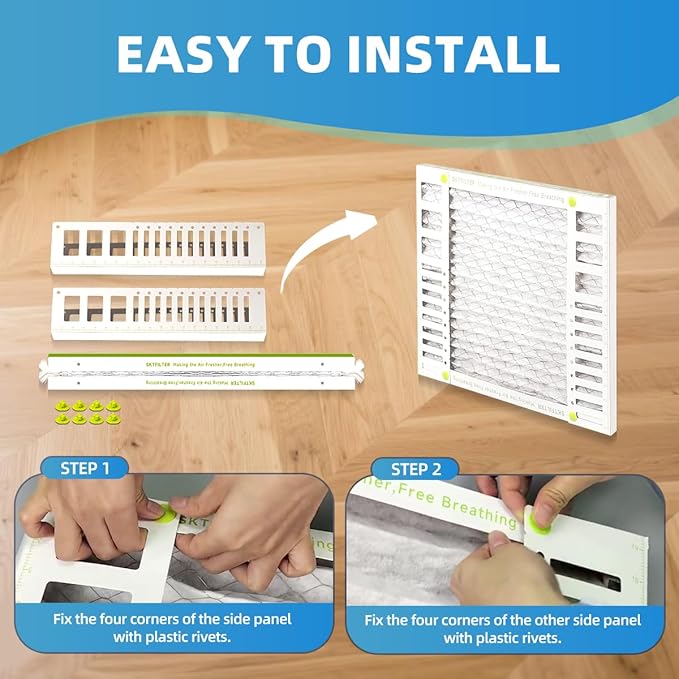 24x24x1 Air Filter AC Furnace MERV 13 Comparable with MPR 1900 FPR 10 HVAC Air Condition cabin Vent Fan Electrostatic Pleated Actual Size 23.43 x 23.43 x 0.75 6 Packs