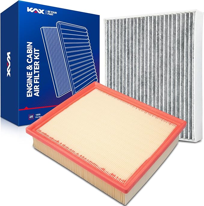 KAX Engine & Cabin Air Filter Kit, Replacement for Toyota Highlander 2014-2019, Sienna 2011-2020, Avalon 2013-2018, Camry 2012-2017, Lexus RX350 10-15, ES350, NX300, NX200t, Replace# CA10755 CF10285