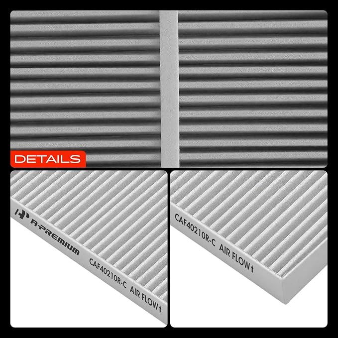 A-Premium Cabin Air Filter with Activated Carbon Compatible with Infiniti M35h 2012-2013, M37 2011-2013, M56 2011-2013, Q70 2014-2019, Q70L 2015-2019 Replace# 272771ME0B