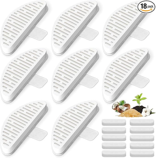 8 Pack Cat Water Fountain Filter & 10 Pack Replacement Filter Sponges Compatible with Uahpet Water Fountain 67oz/2L Automatic Pet Fountain,Pack of 18
