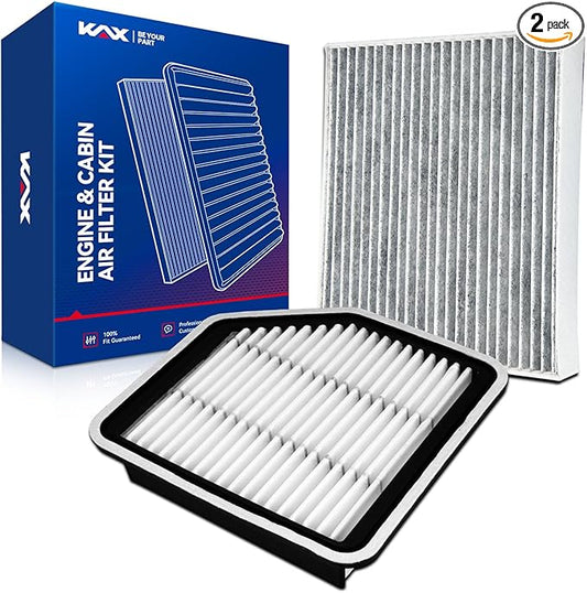 KAX Engine & Cabin Air Filter Kit, Replacement for Lexus IS250 2006-2013, GS350 2007-2011, IS350 2006-2013, GS430 2006-2007, Replace# CA10347 CF10285