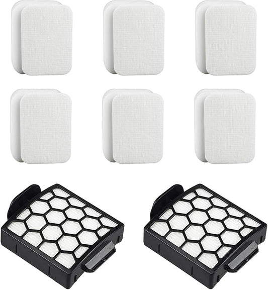 6 Foam Filter + 2 Hepa Filter Replacement for Shark ZU62 ZU60 NV255 NV150 NV251 NV151 Navigator Rotator Pet Pro Upright Vacuum Part 1238FT60 1239FT60