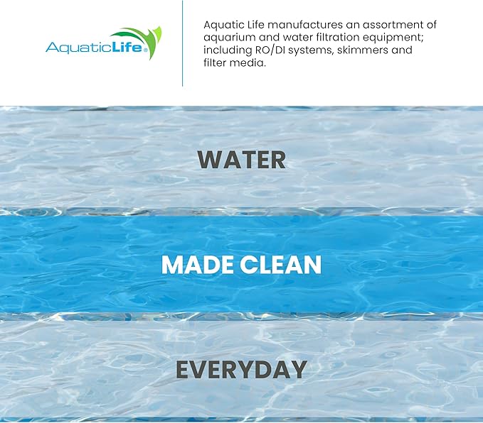 AQUATICLIFE 10" x 2.5" Translucent Refillable Reusable Water Filter Cartridge for DI Resin and Other Media
