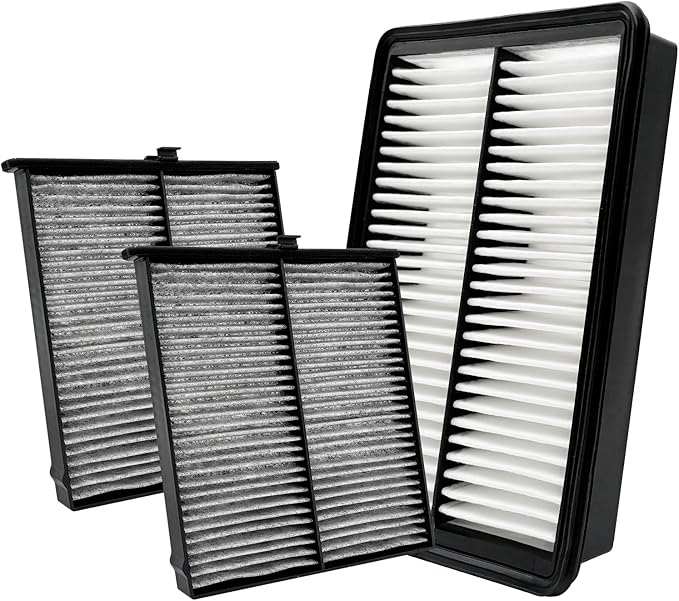 Capume 3PCS Cabin Engine Air Filter Kit Fits for 2014-2018 Mazda 3, 2014-2021 Mazda 6, 2013-2023 CX-5, Replacement for CA11259, CF11811, KD45-61-J6X, JMJ6XJMPE07