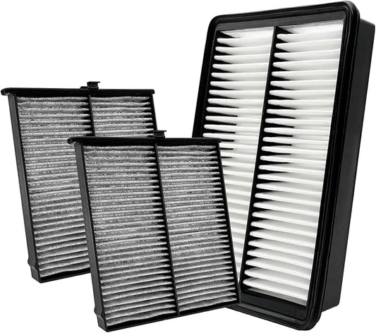 Capume 3PCS Cabin Engine Air Filter Kit Fits for 2014-2018 Mazda 3, 2014-2021 Mazda 6, 2013-2023 CX-5, Replacement for CA11259, CF11811, KD45-61-J6X, JMJ6XJMPE07