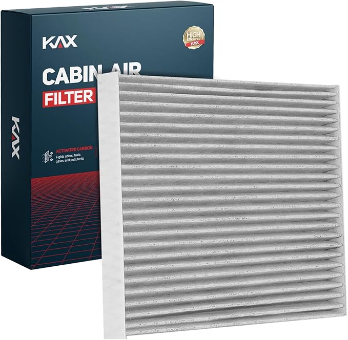 KAX HEPA Cabin Air Filter with Activated Carbon, CF10550 Replacement for Nissan Rogue L4 2.5L 2008-2013, Rogue Select S 2014-2015, Sentra L4 2.0L/ 2.5L 2007-2012, Passenger Compartment Air Filter