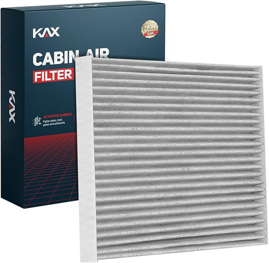 KAX HEPA Cabin Air Filter with Activated Carbon, CF10550 Replacement for Nissan Rogue L4 2.5L 2008-2013, Rogue Select S 2014-2015, Sentra L4 2.0L/ 2.5L 2007-2012, Passenger Compartment Air Filter