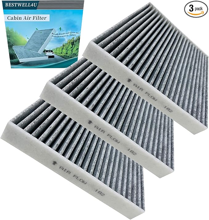 3 Pack Activated carbon BW182 Cabin air filter for Civic,CR-V,CR-Z,Fit,HR-V,Insight,Replace CF11182,CP182,80292-TF0-G01