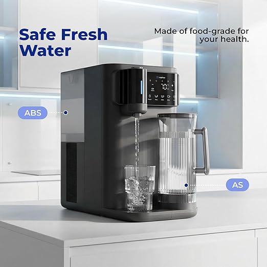 Mineralized Countertop Reverse Osmosis System, 6-Stage RO Water Filter for Fresh Clean Taste, 43℉ Chilled Water with UV-C Light, 1.32-Gal Water Tank, TDS Reduction, Installation-Free Water Purifier